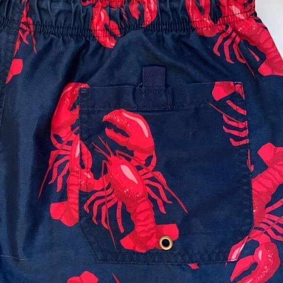 George Swim Trunks Navy With Red Lobsters Print Men’s Shorts Size XL - Picture 4 of 8